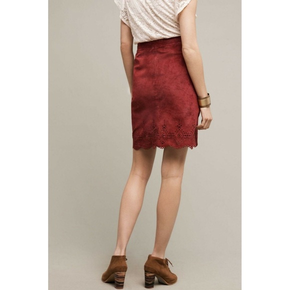 New Anthropologie Leather Skirt $198 Size 6 - Picture 3 of 3